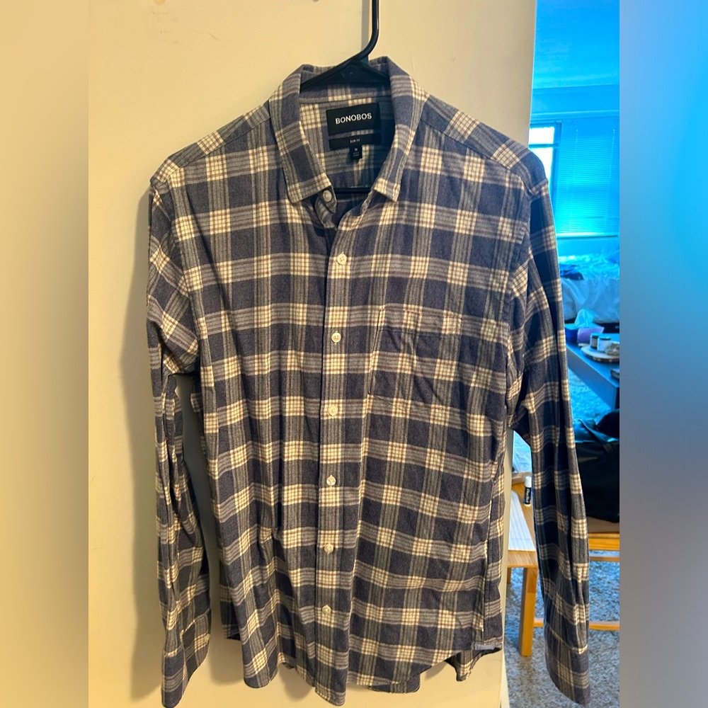 Bonobos button down shirt - size medium slim fit